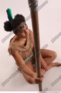 ANISE SITTING POSE WITH SPEAR